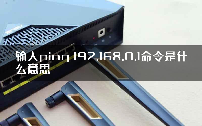 输入ping 192.168.0.1命令是什么意思