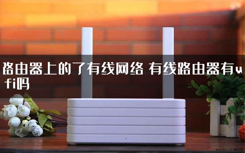 路由器上的了有线网络 有线路由器有wifi吗