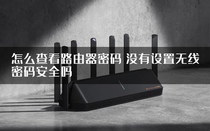 怎么查看路由器密码 没有设置无线密码安全吗