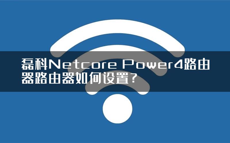 磊科Netcore Power4路由器路由器如何设置？