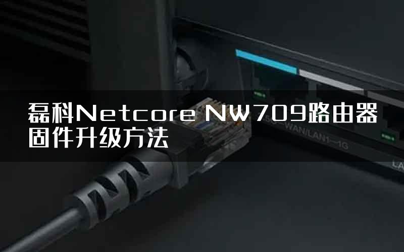 磊科Netcore NW709路由器固件升级方法