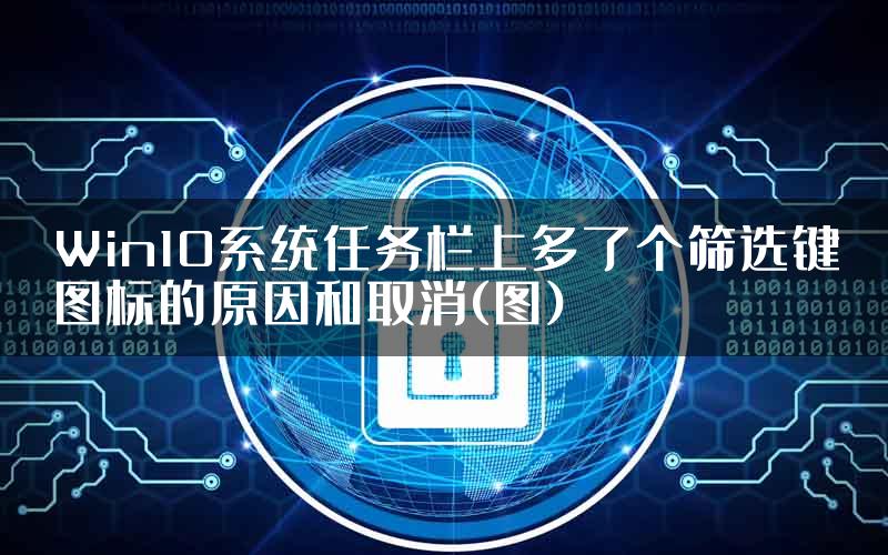Win10系统任务栏上多了个筛选键图标的原因和取消(图)