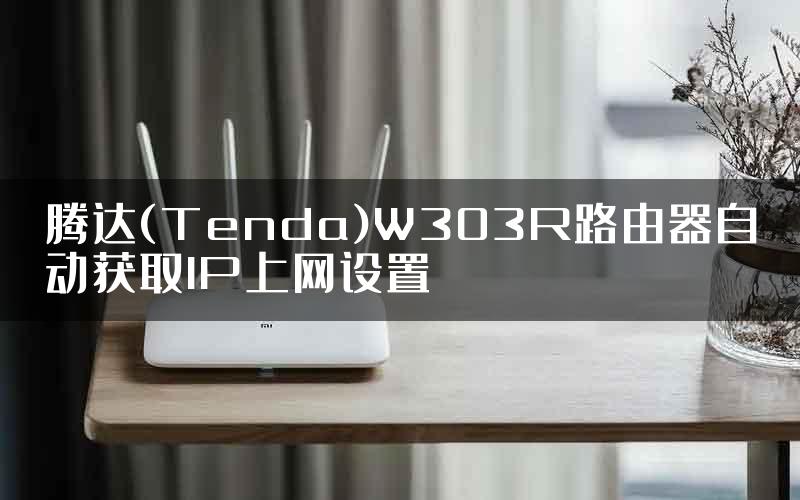腾达(Tenda)W303R路由器自动获取IP上网设置