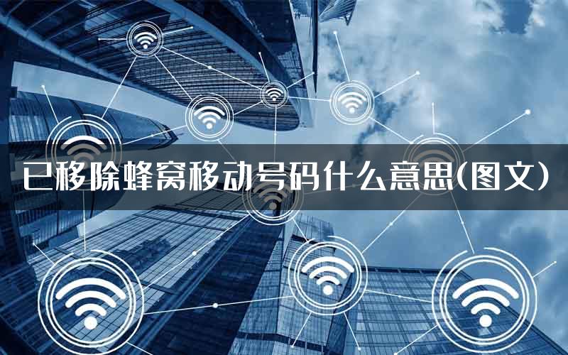 已移除蜂窝移动号码什么意思(图文)