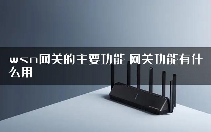 wsn网关的主要功能 网关功能有什么用