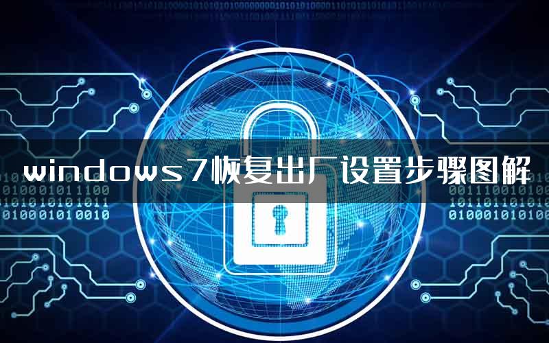 windows7恢复出厂设置步骤图解