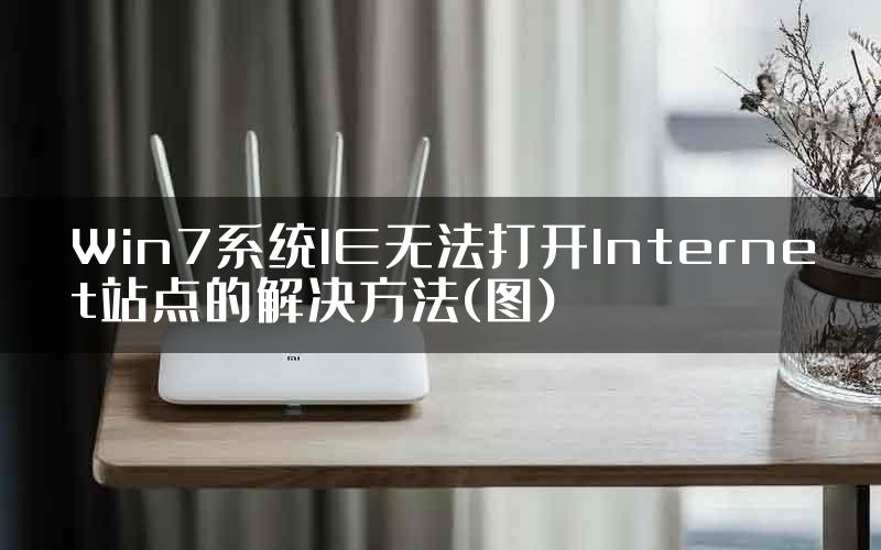 Win7系统IE无法打开Internet站点的解决方法(图)