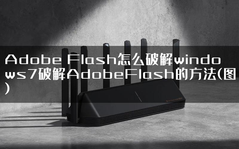 Adobe Flash怎么破解windows7破解AdobeFlash的方法(图)