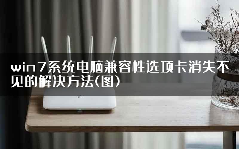 win7系统电脑兼容性选项卡消失不见的解决方法(图)