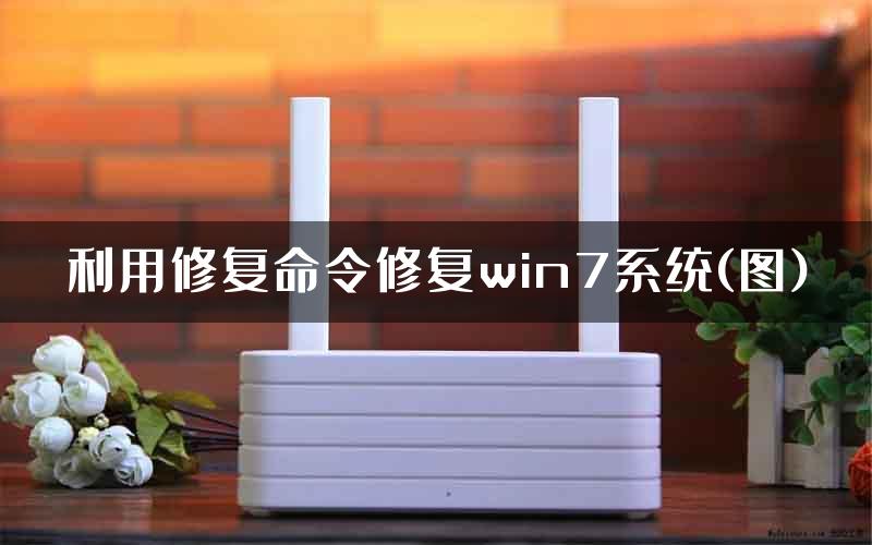 利用修复命令修复win7系统(图)