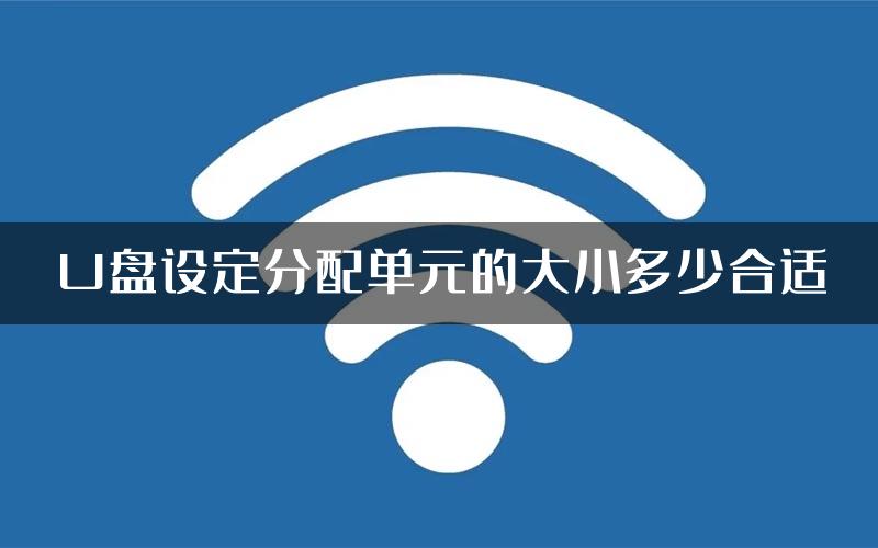 U盘设定分配单元的大小多少合适