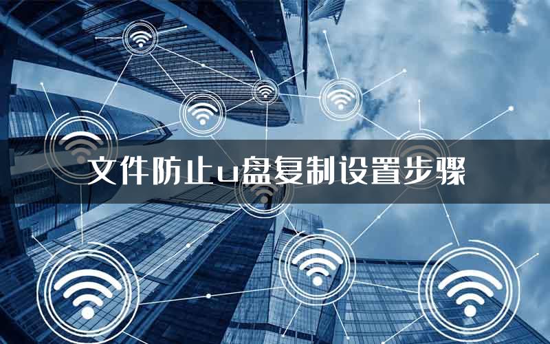 文件防止u盘复制设置步骤