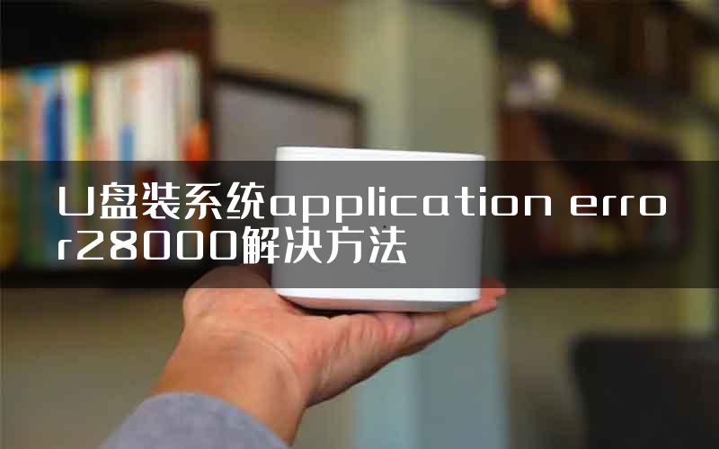 U盘装系统application error28000解决方法