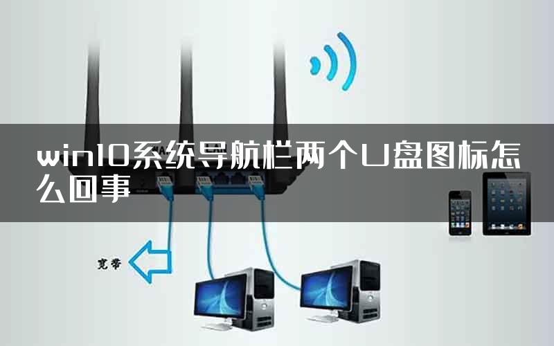 win10系统导航栏两个U盘图标怎么回事