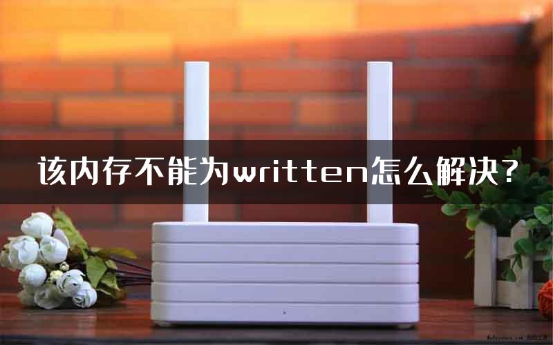 该内存不能为written怎么解决?