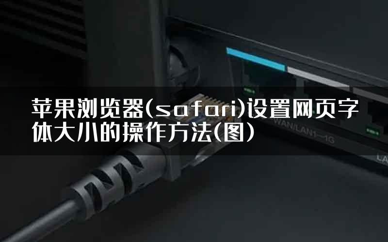 苹果浏览器(safari)设置网页字体大小的操作方法(图)