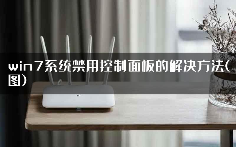 win7系统禁用控制面板的解决方法(图)