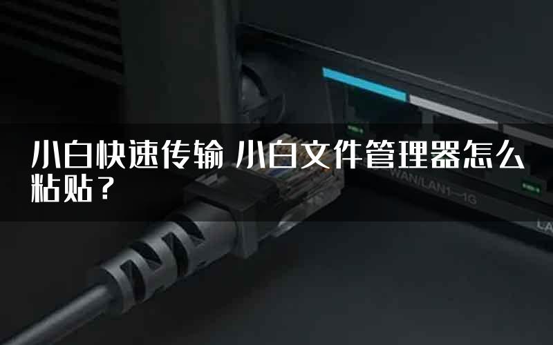 小白快速传输 小白文件管理器怎么粘贴？