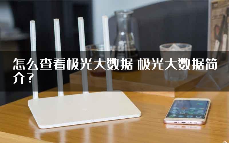 怎么查看极光大数据 极光大数据简介？