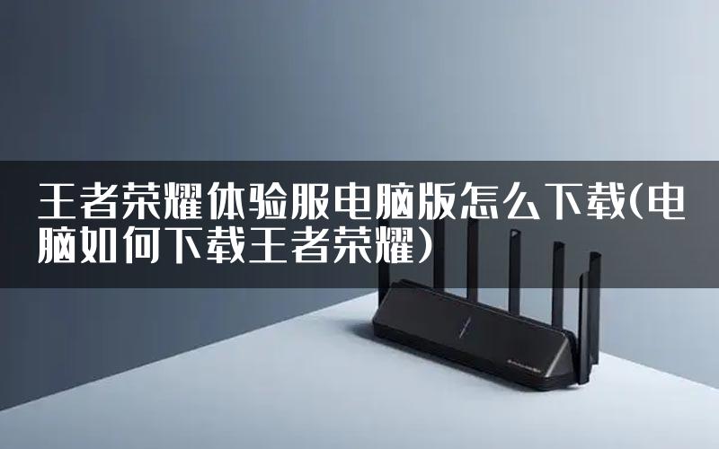 王者荣耀体验服电脑版怎么下载(电脑如何下载王者荣耀)