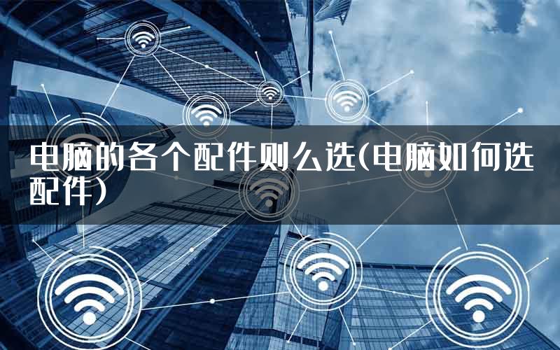 电脑的各个配件则么选(电脑如何选配件)