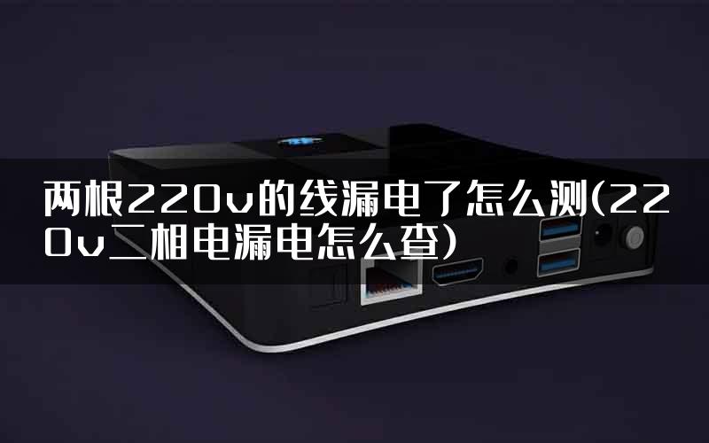 两根220v的线漏电了怎么测(220v二相电漏电怎么查)