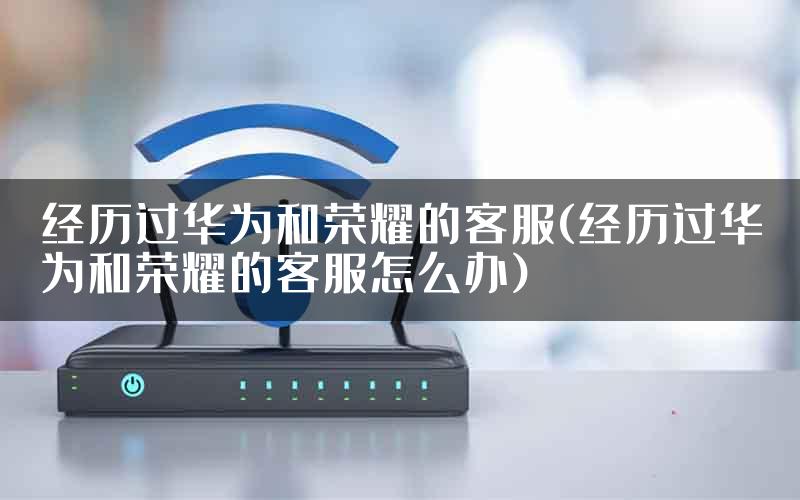 经历过华为和荣耀的客服(经历过华为和荣耀的客服怎么办)