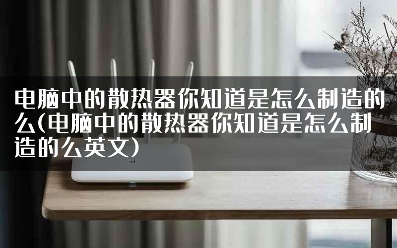 电脑中的散热器你知道是怎么制造的么(电脑中的散热器你知道是怎么制造的么英文)