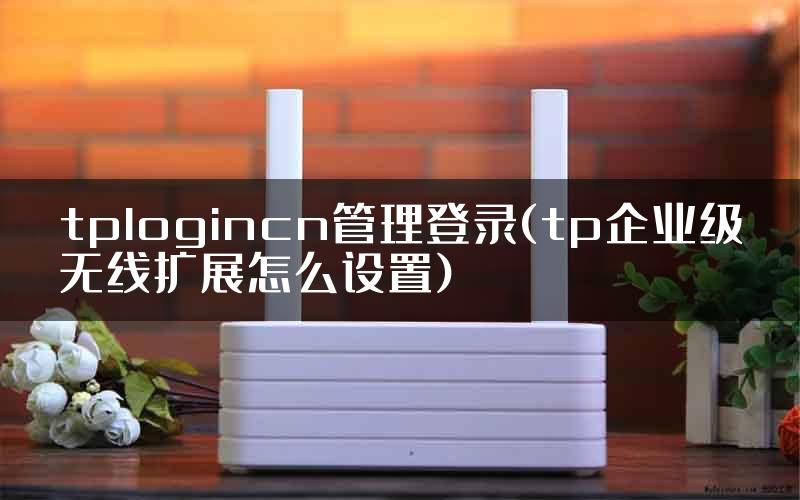 tplogincn管理登录(tp企业级无线扩展怎么设置)