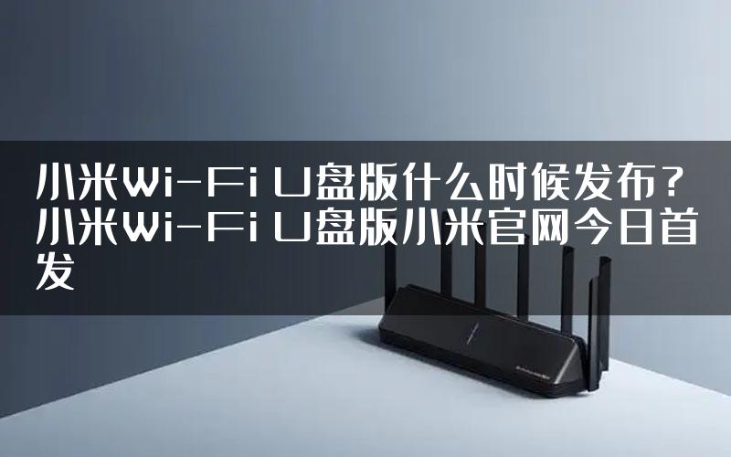 小米Wi-Fi U盘版什么时候发布？小米Wi-Fi U盘版小米官网今日首发
