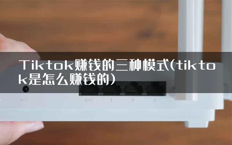 Tiktok赚钱的三种模式(tiktok是怎么赚钱的)