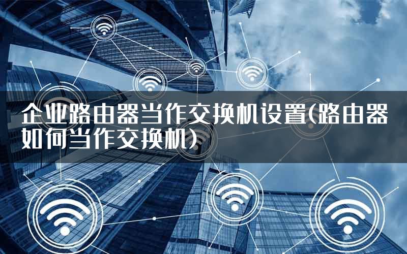企业路由器当作交换机设置(路由器如何当作交换机)