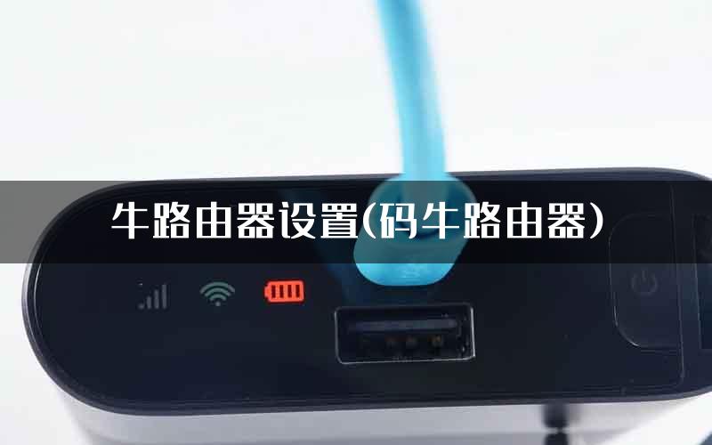牛路由器设置(码牛路由器)